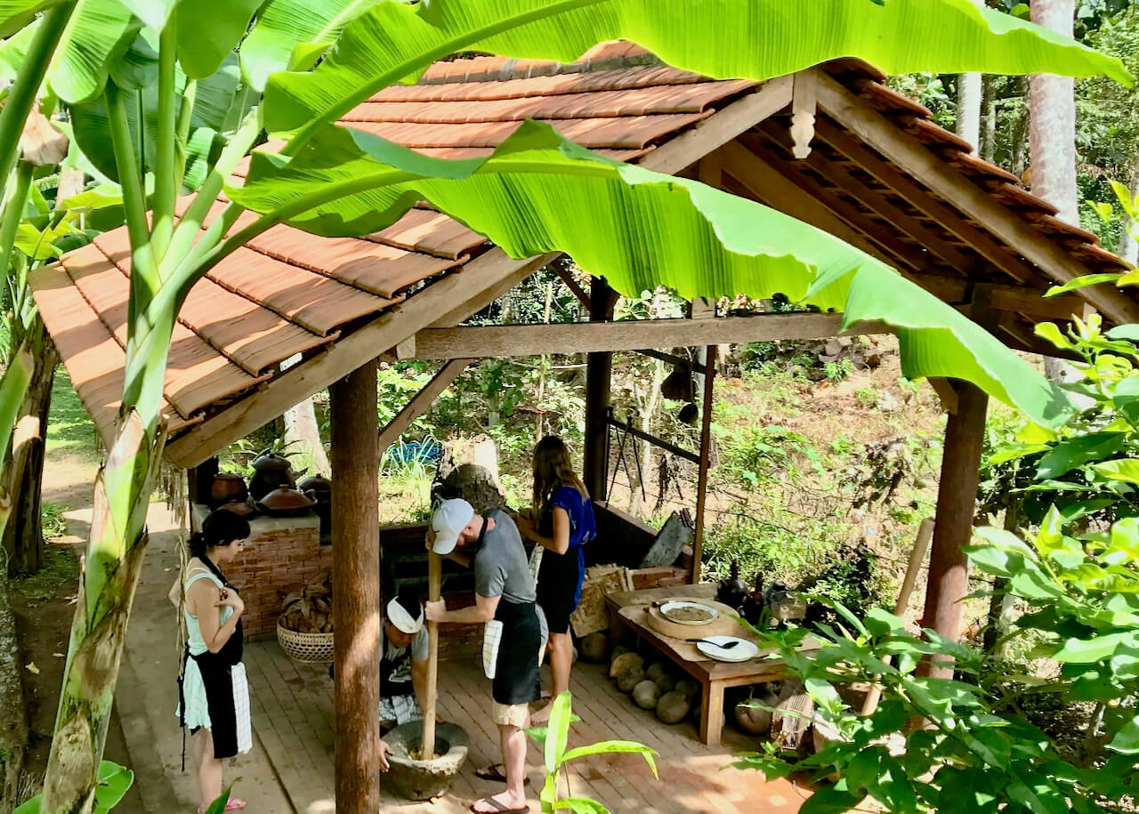 Traditional Balinese Outdoor Kitchen.
