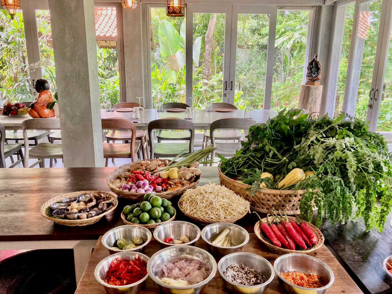 Fresh organic ingredients pick from the garden.